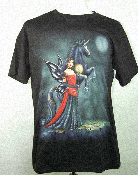 (image for) Lady with a Unicorn Glow in the Dark T-Shirt Size Medium